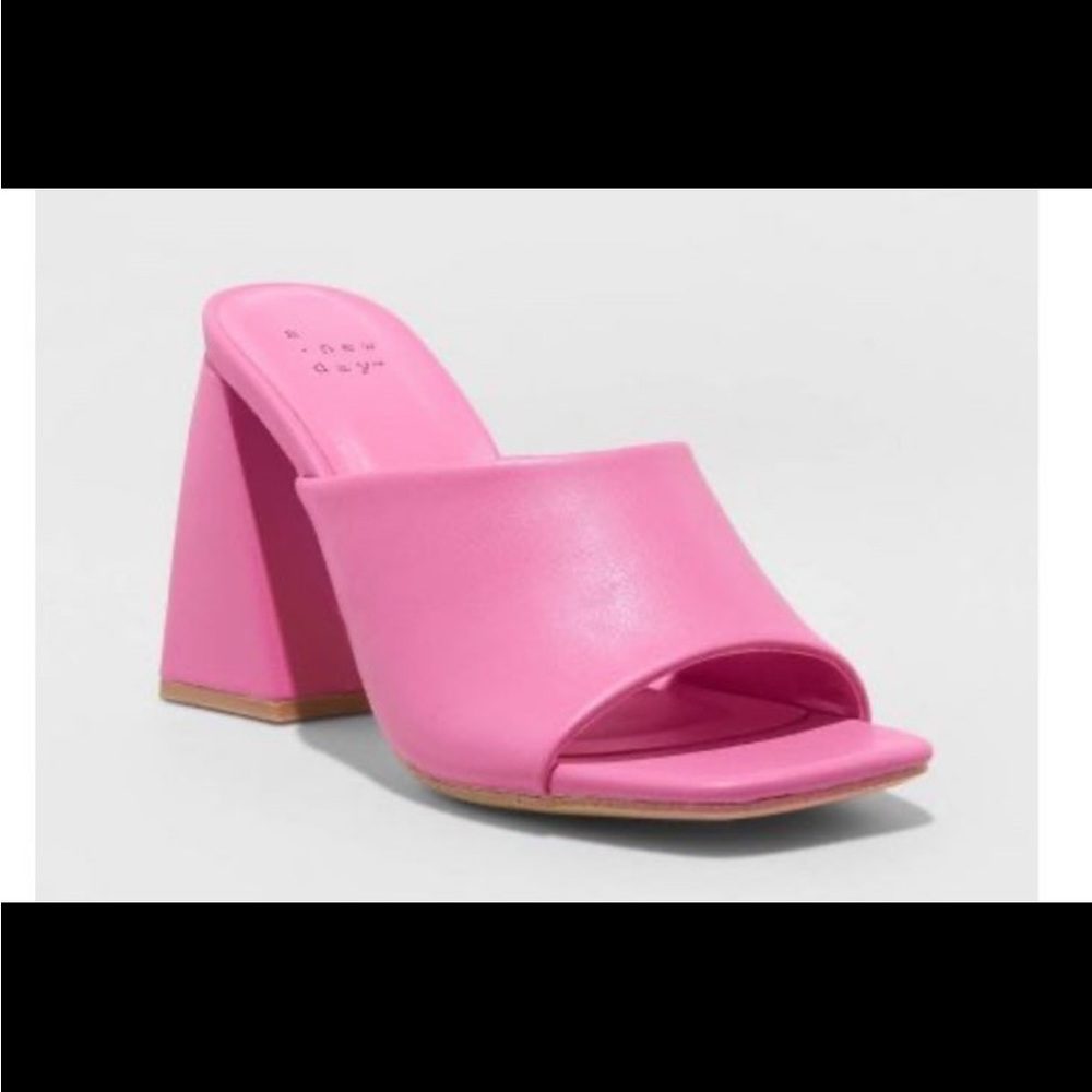 a new day Pink Block Heel Mule